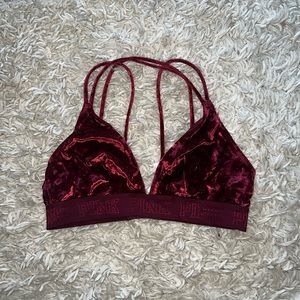 Victoria Secret Pink velvet bralette